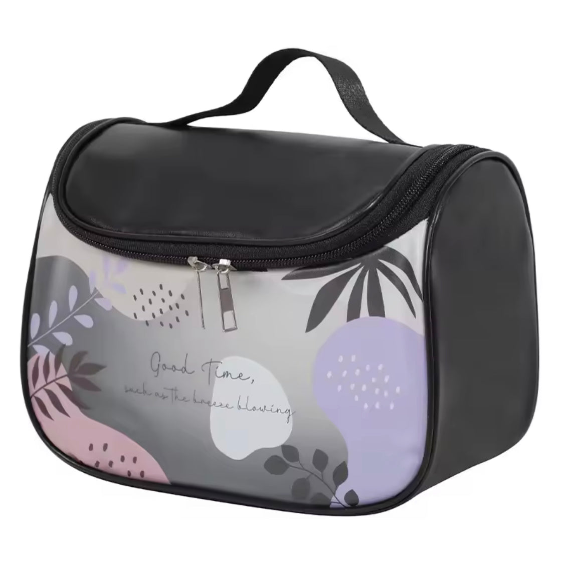 Waterproof Girly Print Toiletry Bag, Large Capacity Transparent Cosmetic Bag With Hook, Travel Portable Makeup Organizer Bag Waterproof Girly Print Toiletry Bag, Large Capacity Transparent Cosmetic Bag With Hook, Travel Portable Makeup Organizer Bag